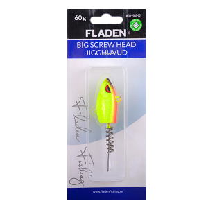 Джиг головка Fladen Big Screw Head Jig 60гр (Оранжевый/Ye)