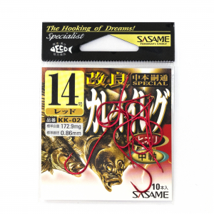 Крючки на камбалу SASAME KK-02 #14 Красный